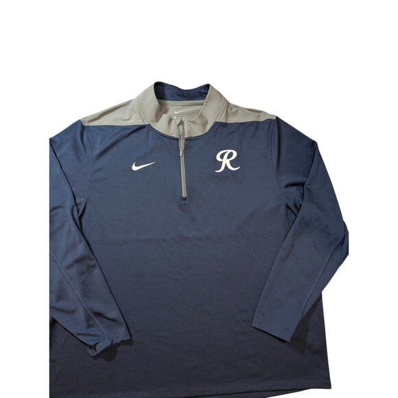 Nike Other - Nike Tacoma Rainiers Baseball Windbreaker Mens 3XL Blue Navy 1/4 Zip Pullover